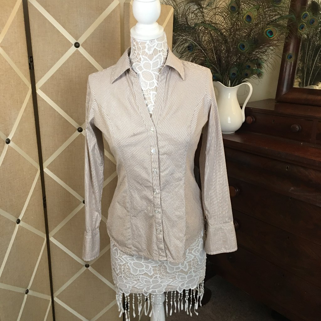 Express Stretch Button Down Blouse